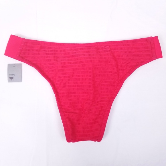 Mossimo Seersucker Cheeky Side Tab Bikini Bottom S - Picture 6 of 8